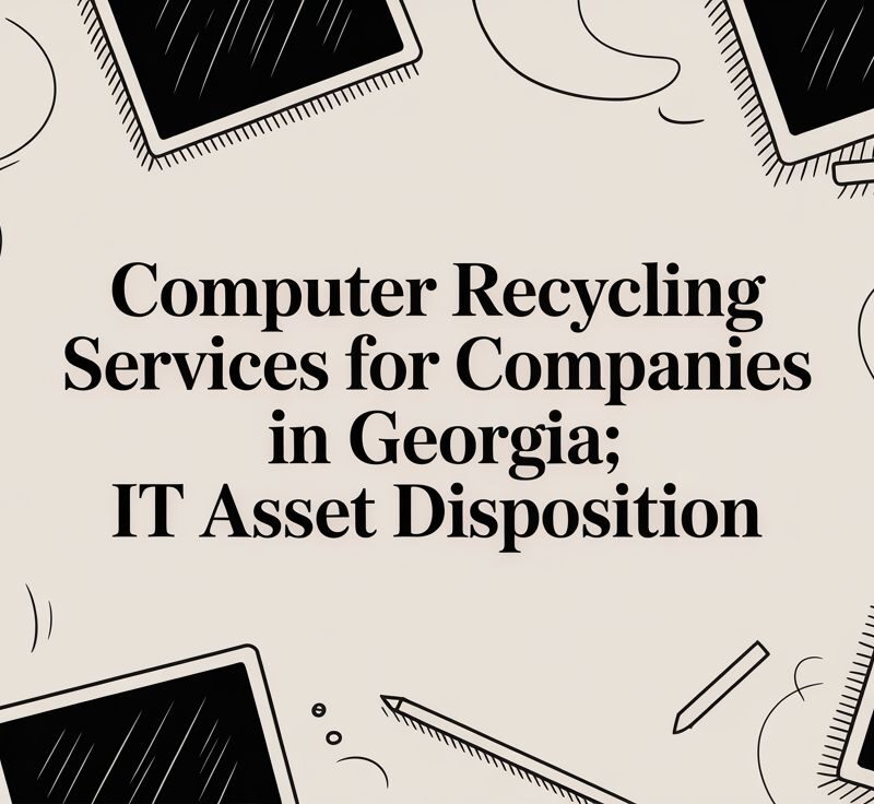 Computer recycling services for companies in Georgia, emphasizing IT asset disposition and secure electronic waste management.