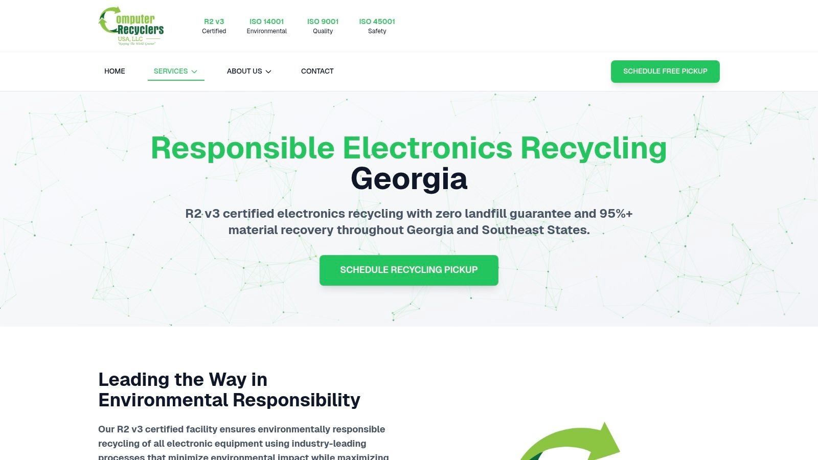 Computer Recyclers USA (R2v3‑certified) &ndash; statewide pickup serving Columbus