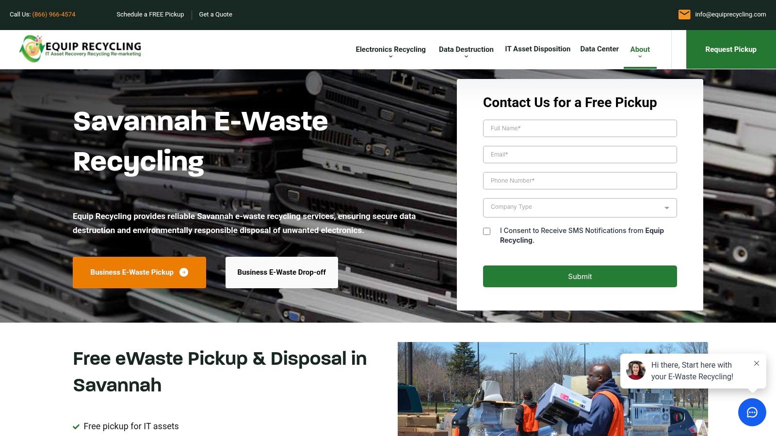 Equip Recycling &ndash; Savannah E‑Waste