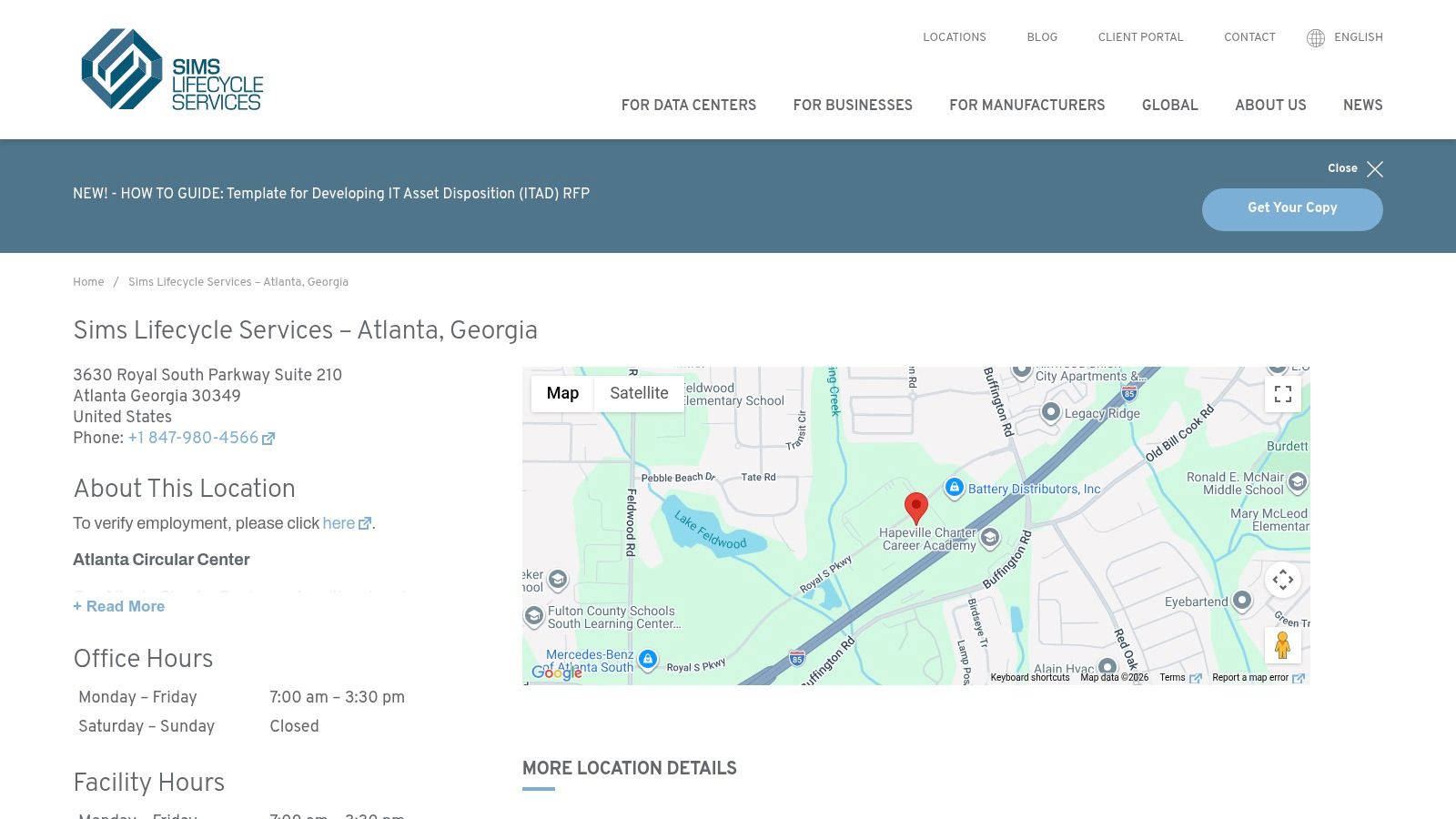 Sims Lifecycle Services – Atlanta Circular Center