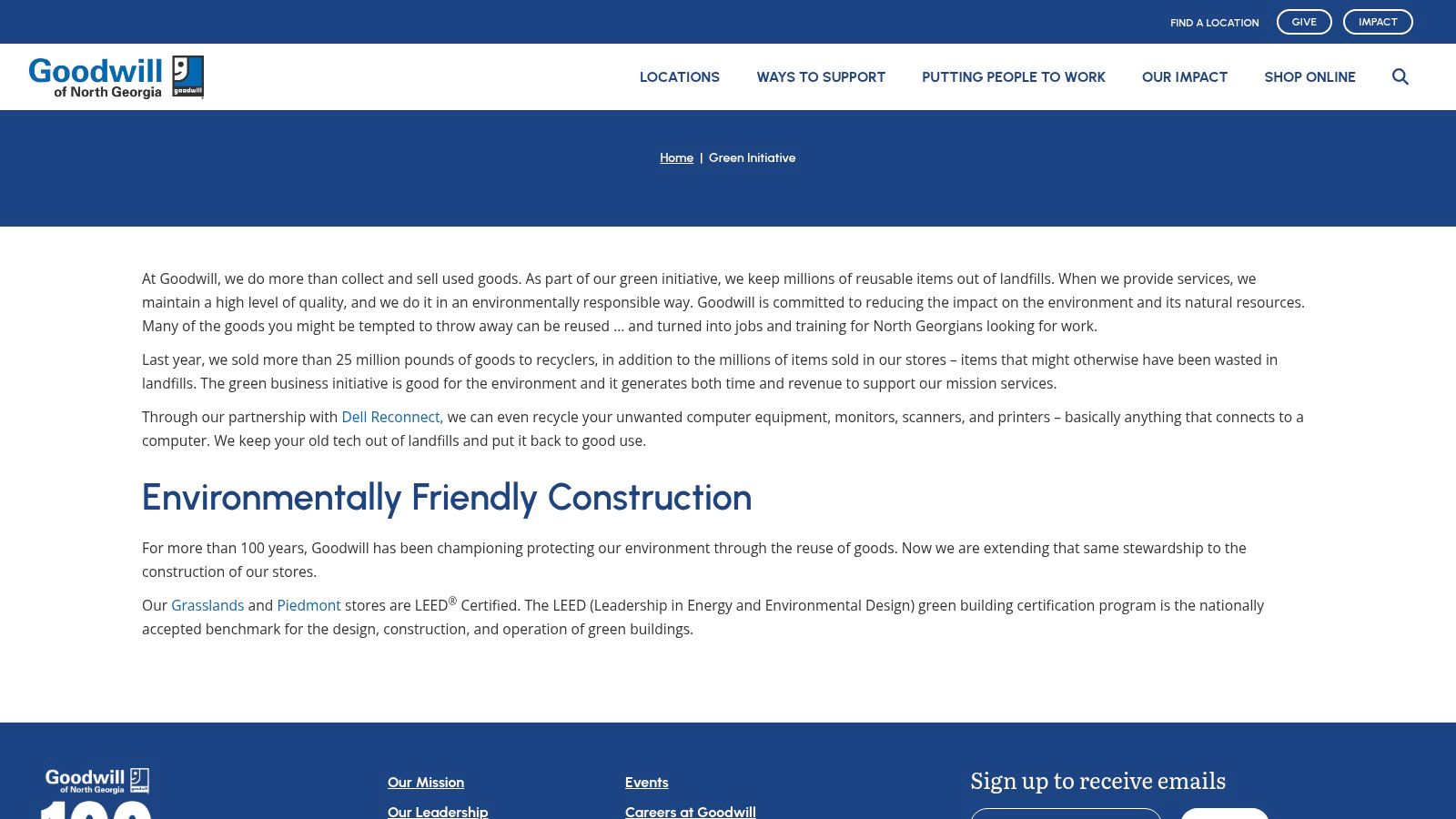 Goodwill of North Georgia (Dell Reconnect partner)