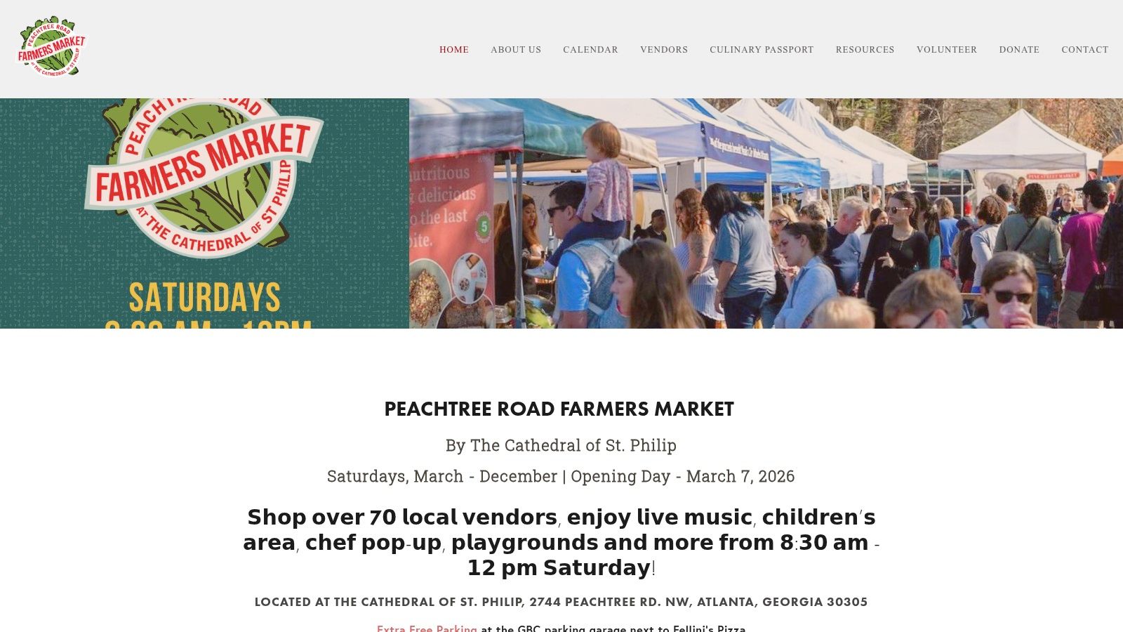 Peachtree Road Farmers Market (Atlanta – Buckhead)