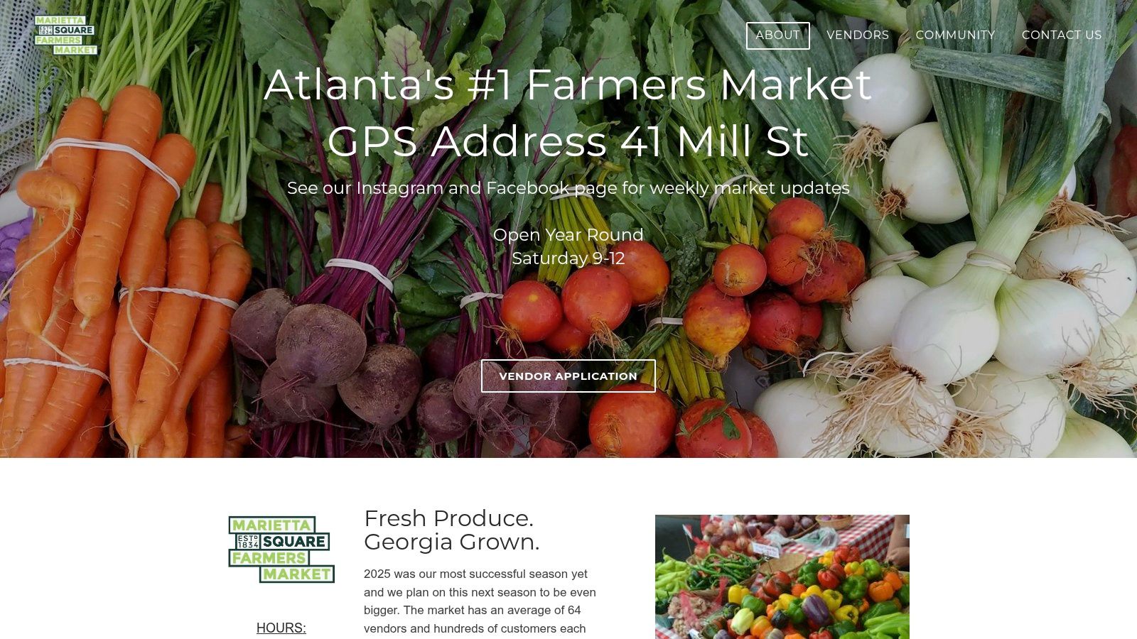 Marietta Square Farmers Market (Marietta – Cobb County)