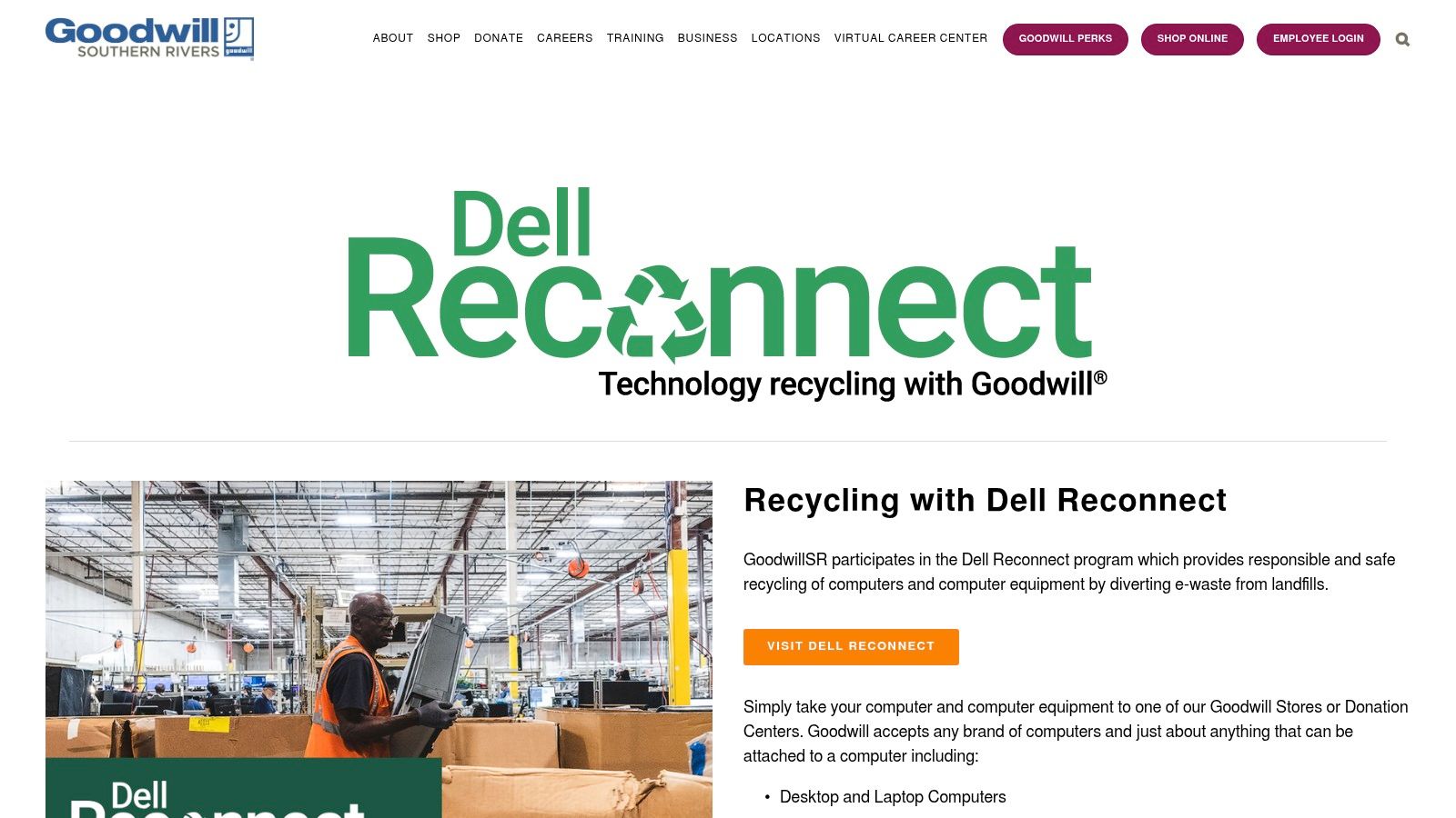 Goodwill Southern Rivers (Dell Reconnect partner)