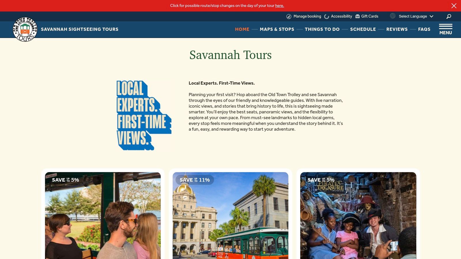 Old Town Trolley Tours (Hop‑On, Hop‑Off)