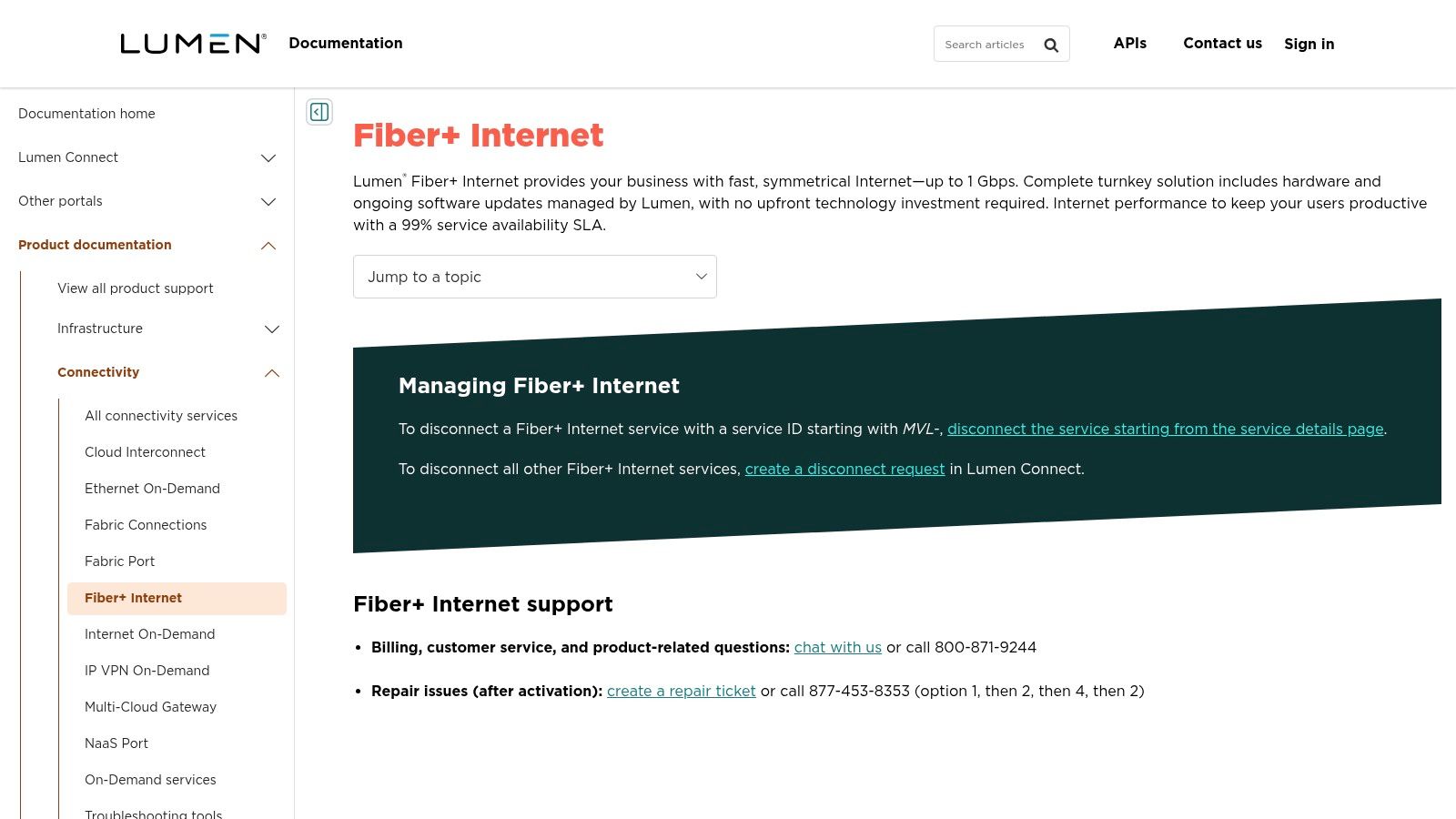 Lumen (Fiber+ Internet and Dedicated Internet Access)